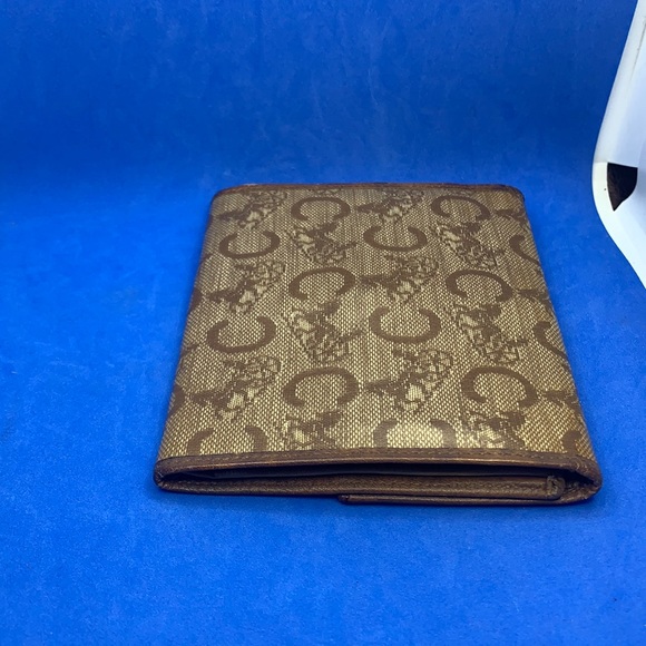 VINTAGE CELINE HORSE CARRIAGE BEIGE MONOGRAM Wallet - Picture 4 of 14